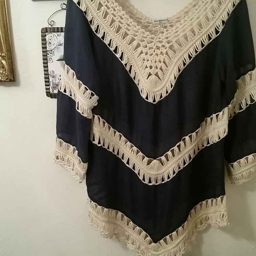 crochet boho top, S - Picture 2 of 6
